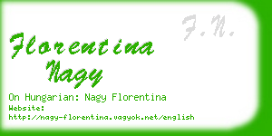 florentina nagy business card